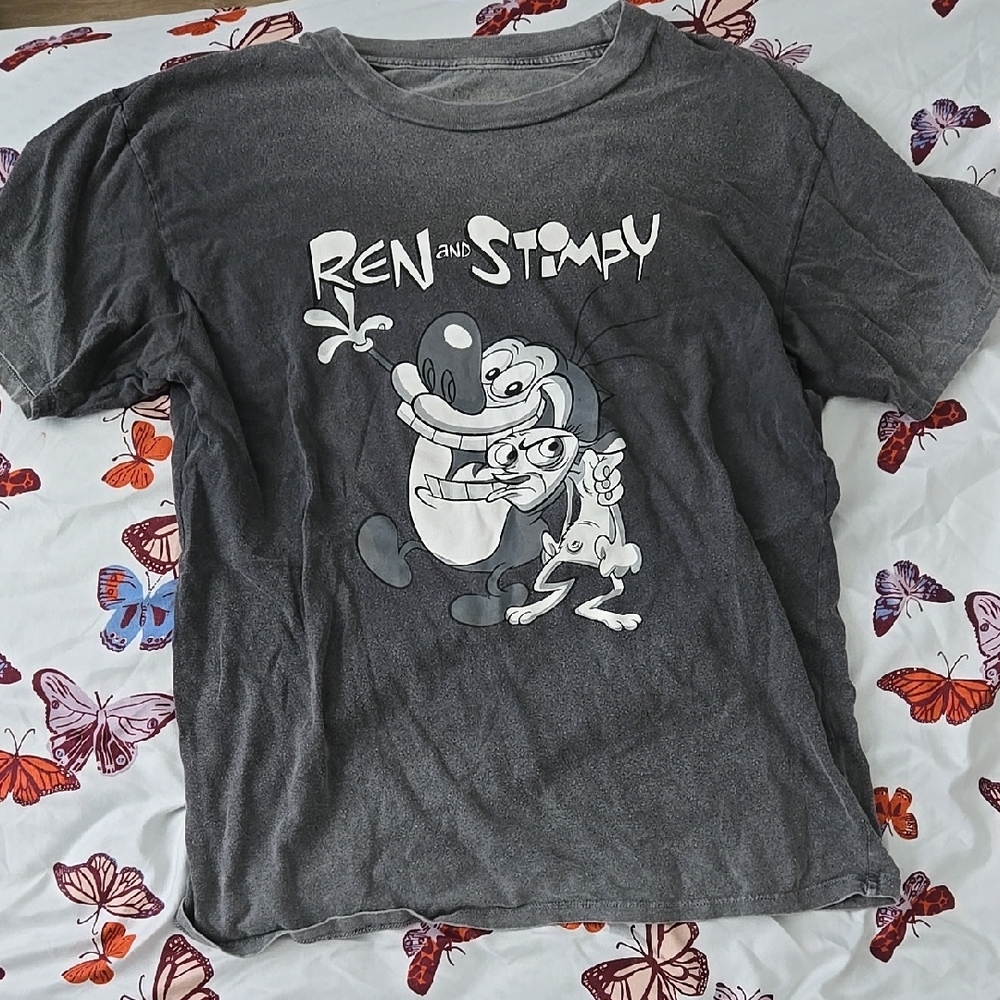 Forever 21 Gray Short Sleeve Tee with Graphic Design